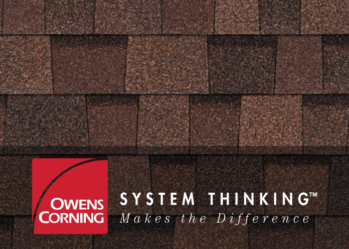 Roofing Material Design in brand Owens Corning in brownwood color
