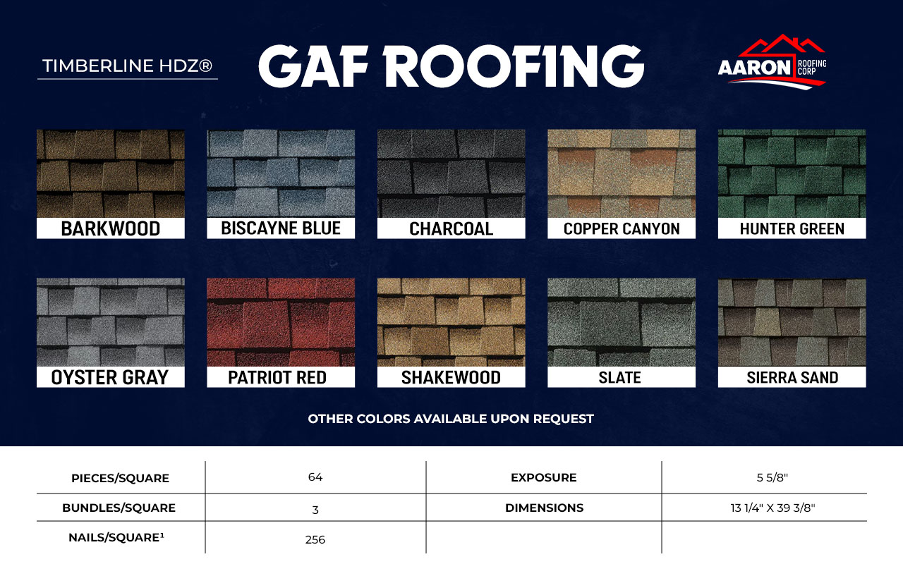 Gaf Roofing: trudefinition brand, Roofing colors Design and specs.
